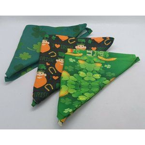 Dog Bandana St Patrick's Day Triangle Scarf Collar 🌈 Rainbow Neckerchief Green